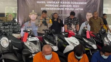 Awal Tahun 2025, Jajaran Polda Jatim Sikat Ratusan Pelaku Curanmor