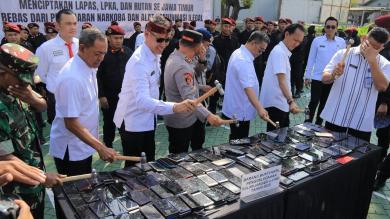 Kanwil Ditjen PAS Jatim Deklarasi Komitmen Lapas dan Rutan Bersih Ponsel dan Narkoba